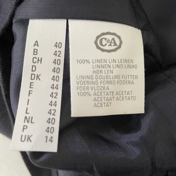 Landhaus C&A Naturally Dress German US Size 10 Linen Dress Decorative Stitching - Picture 7 of 16